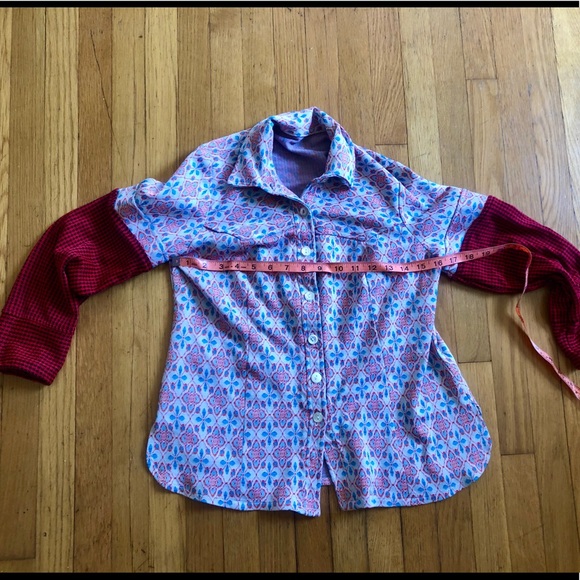 60s Vintage Polyester Two Toned Top - Picture 5 of 7